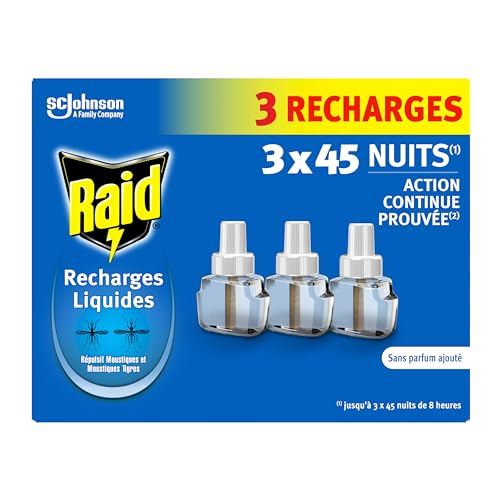 Raid Recharges Diffuseur Electrique Liquide - Répulsif Anti-