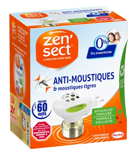 ZenSect Moustiques – Diffuseur Electrique + Recharge (60 nui