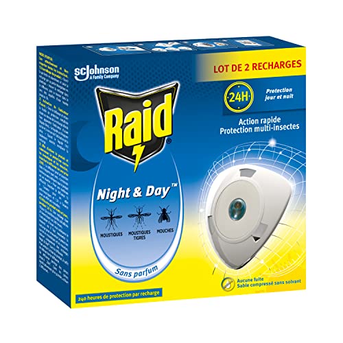 Raid Recharges Night & Day - Protection Multi-Insectes - 2 R
