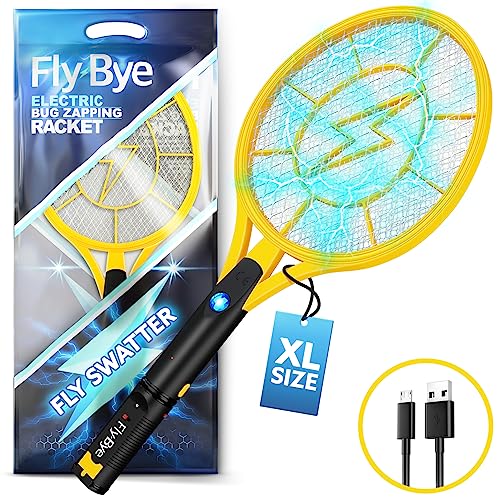 Fly-Bye Raquette Electrique Insectes Rechargeable - Raquette